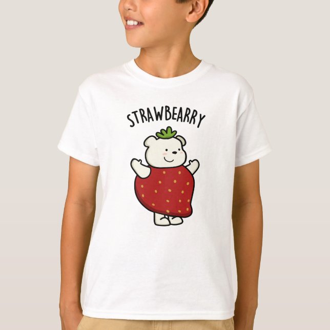 Strawbeary Funny Strawberry Bear Puff T-Shirt (Vorderseite)
