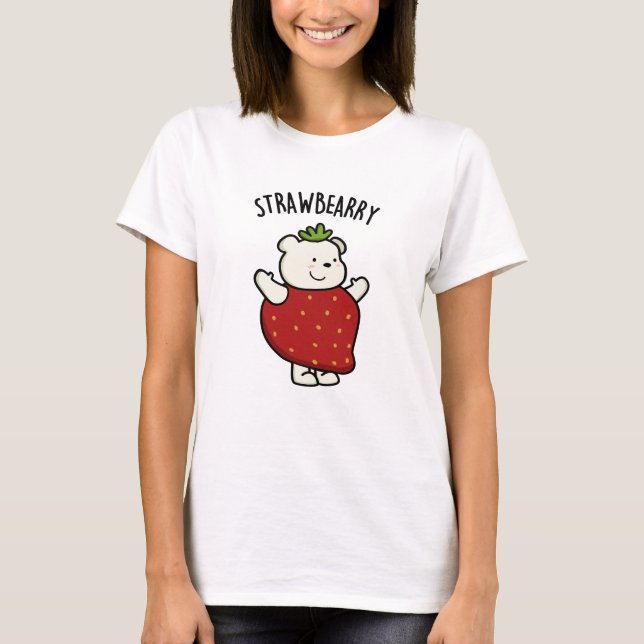 Strawbeary Funny Strawberry Bear Puff T-Shirt (Vorderseite)