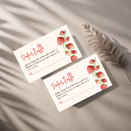 Strawbere Band Bogen Coquette Babydusche Begleitkarte