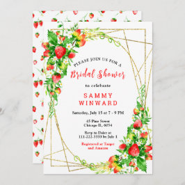 Strawberries and Daisies Bridal Shower Einladung