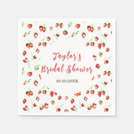 Strawberries and Daisies Bridal Shower Serviette
