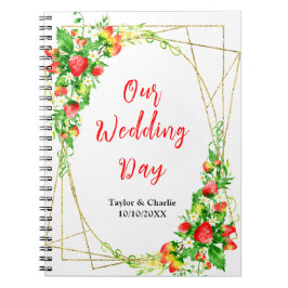 Strawberries and Daisies Wedding Planner Notizblock