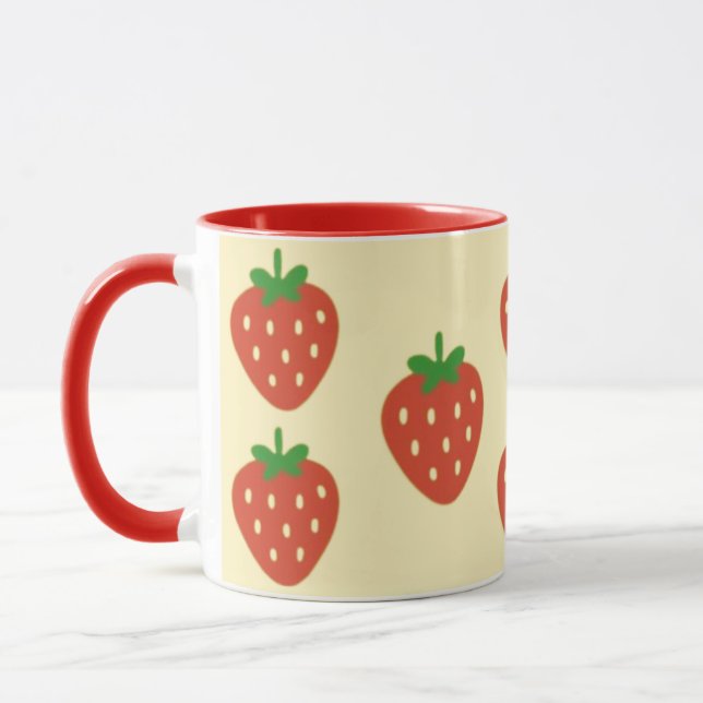 Strawberries and Sunshine  Two-Tone Coffee Mug Tasse (Links)