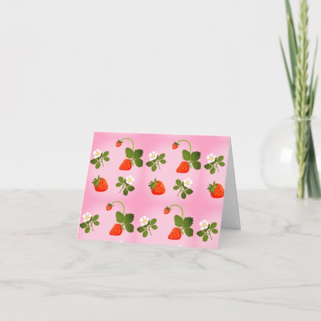 Strawberries Einladung (Vorderseite)