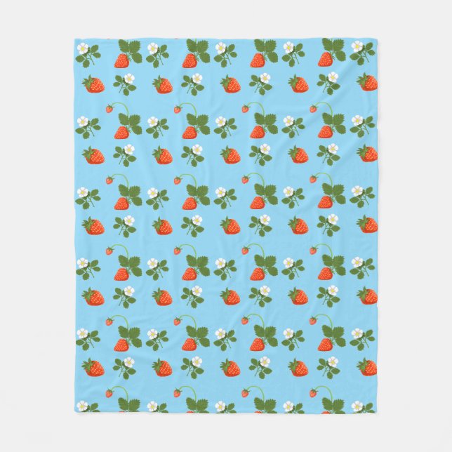 Strawberries Fleecedecke (Vorderseite)