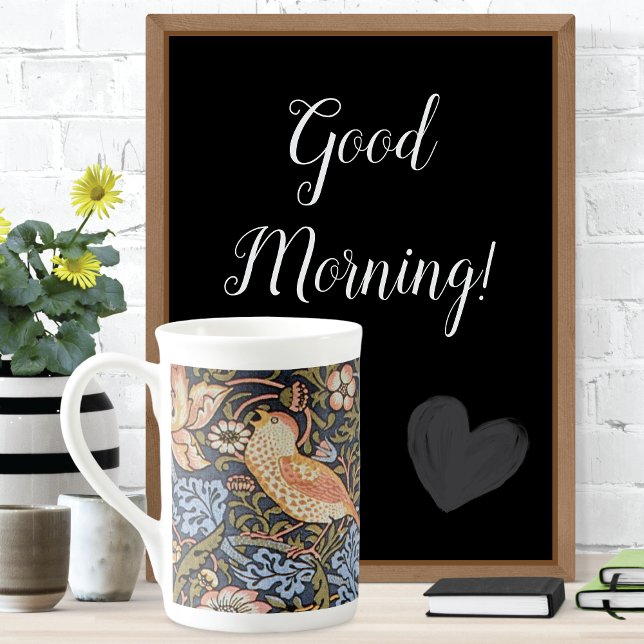 Strawberries Foliage Birds William Morris Prozellantasse (Von Creator hochgeladen)