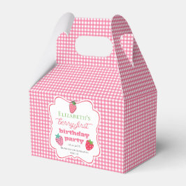 Strawberries Girl's Berry First Birthday Party Fav Geschenkschachtel