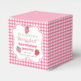Strawberries Girl's Berry First Birthday Party Geschenkschachtel