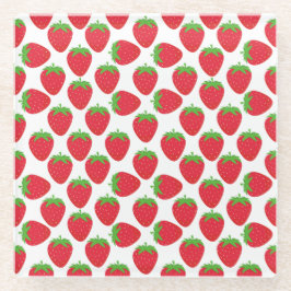 Strawberries Seamless Pattern Glasuntersetzer