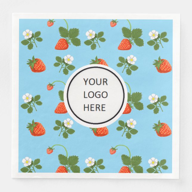 Strawberries Serviette (Vorderseite)