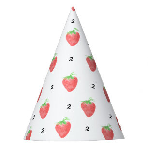 Strawberry 1. 2. 3. 4. 5. 6. Geburtstagskarte Partyhütchen