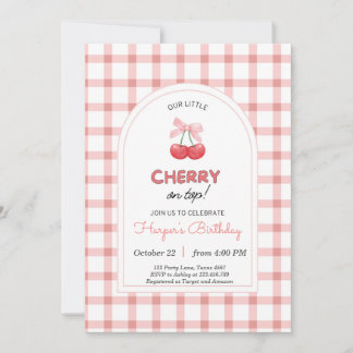 Strawberry 1. Geburtstag Einladung First Berry Swe