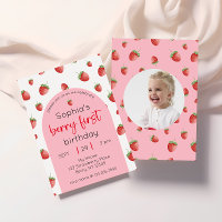 Strawberry 1. Geburtstag Party Berry Erstes Foto