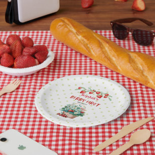 Strawberry 1. Geburtstag Party, Berry First Girl Pappteller