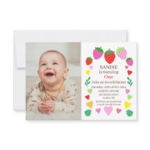 Strawberry 1. Geburtstag Party