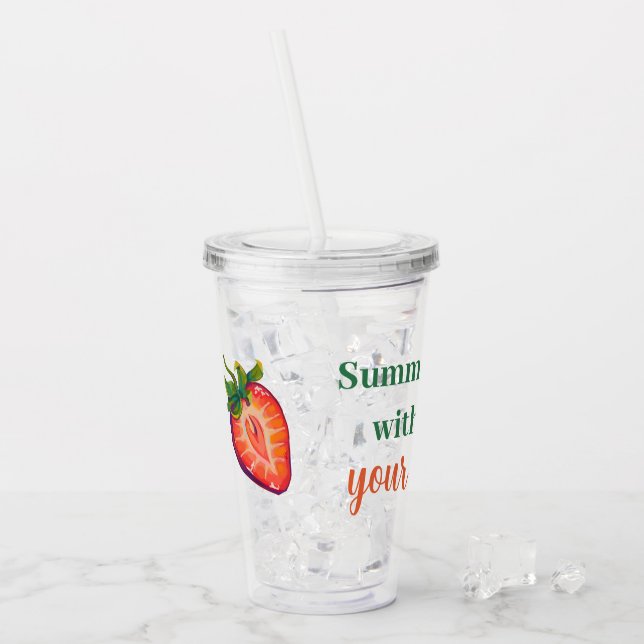 Strawberry  acryltrinkbecher (Vorderseite Ice)