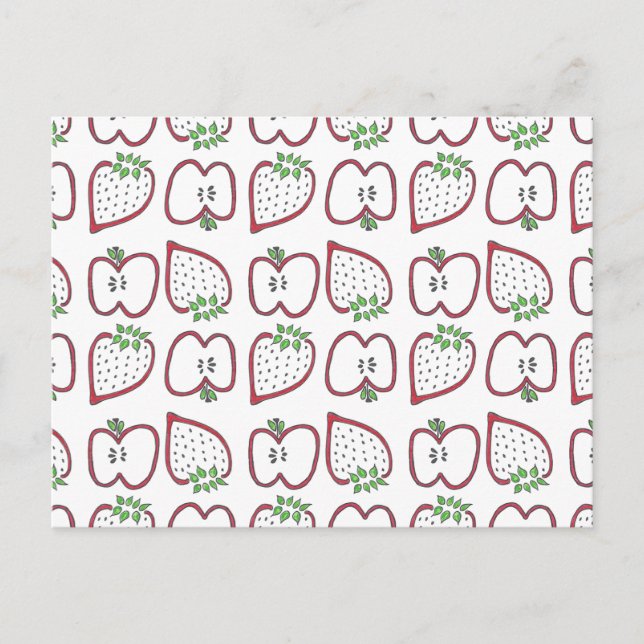Strawberry Apple Postcard Postkarte (Vorderseite)