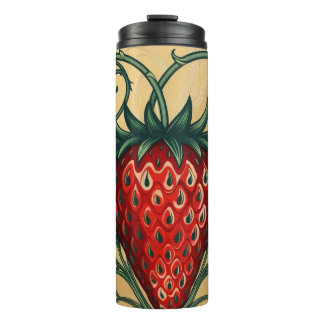 Strawberry Art Design Thermosbecher