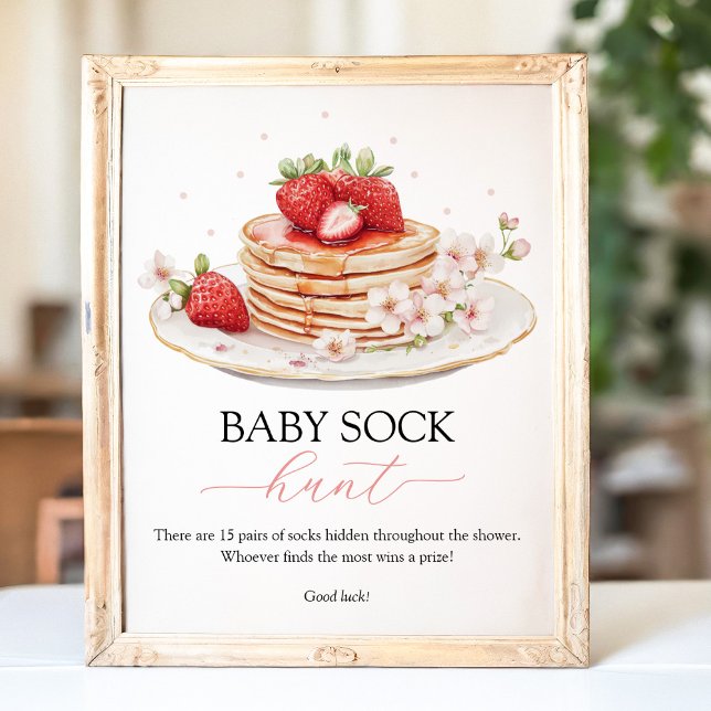 Strawberry Baby Brunch Baby Sock Hunt Sign Poster (Von Creator hochgeladen)