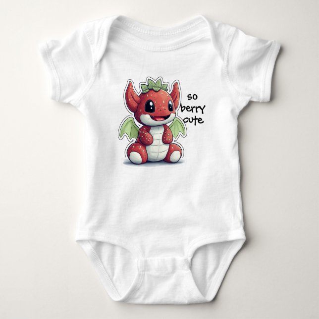 Strawberry Baby Dragon Baby Strampler (Vorderseite)