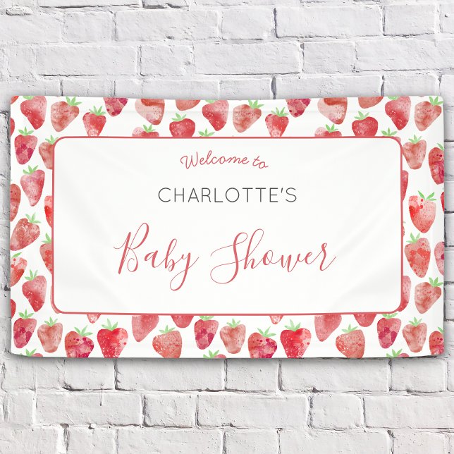 Strawberry Baby Dusche Banner (Von Creator hochgeladen)