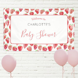 Strawberry Baby Dusche Banner