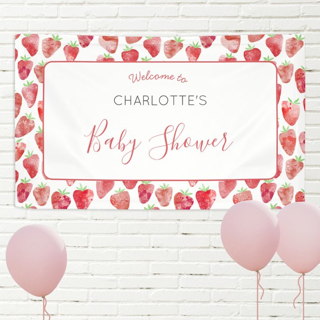 Strawberry Baby Dusche Banner (Von Creator hochgeladen)
