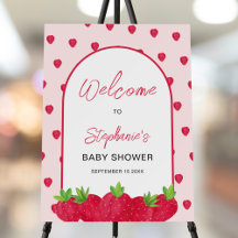 Strawberry Baby Dusche Begrüßungszeichen