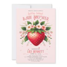 Strawberry Baby Dusche | Berry Sweet Einladung