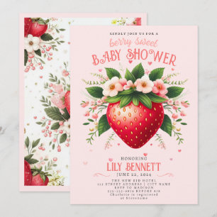 Strawberry Baby Dusche   Berry Sweet Einladung