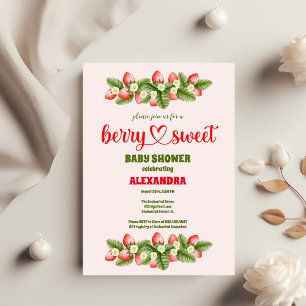 Strawberry Baby Dusche   Berry Sweet Einladung