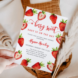 Strawberry Baby Dusche   Berry Sweet Einladung