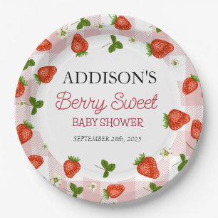 Strawberry Baby Dusche   Berry Sweet Pappteller