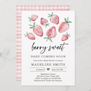 Strawberry Baby Dusche Einladung Berry Sweet Baby