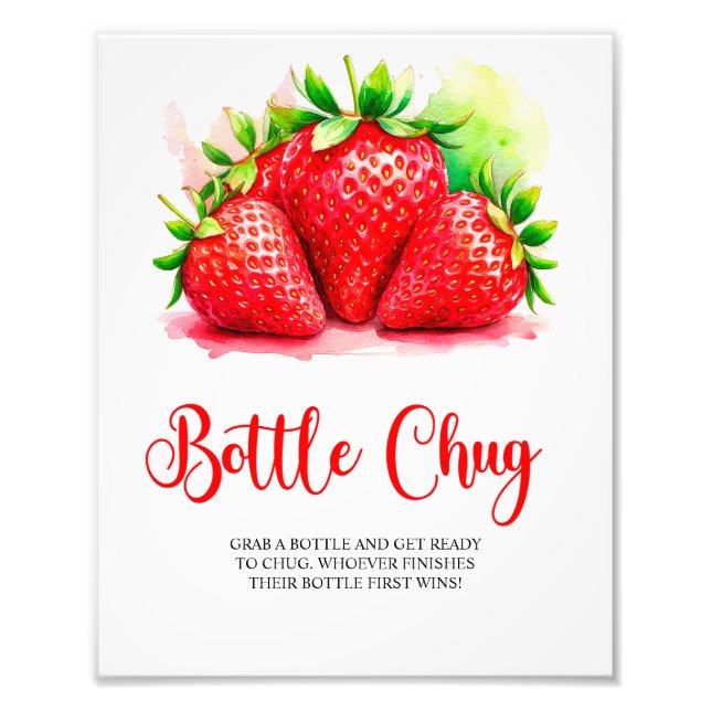 Strawberry Baby Dusche Flasche Umarmung Spielzeich Fotodruck (Vorne)