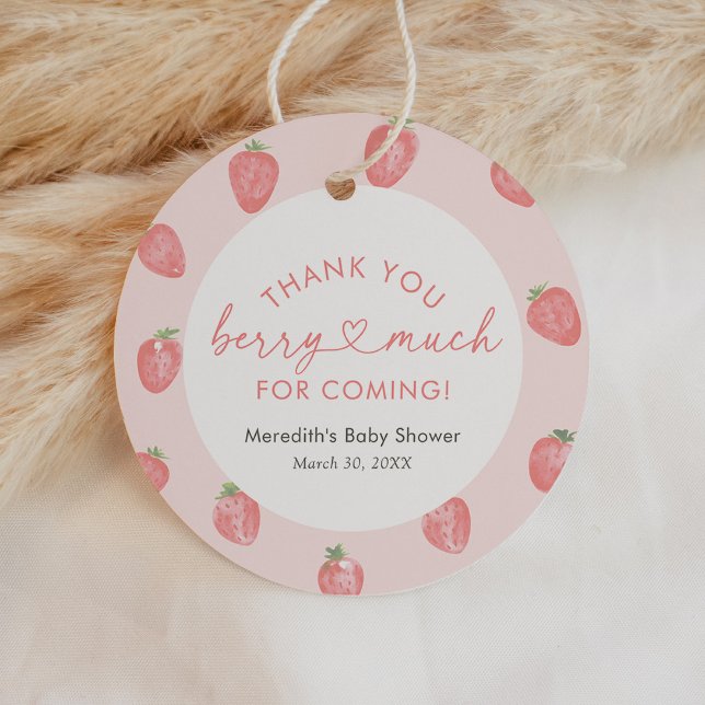Strawberry Baby Dusche Geschenkanhänger (Von Creator hochgeladen)