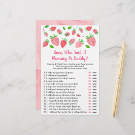 Strawberry Baby Dusche Ratgeber, der sagte, es Spi