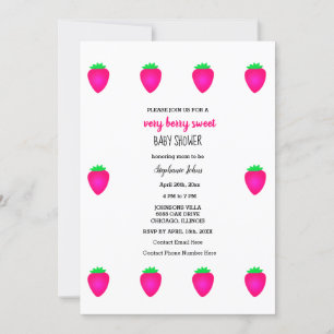 Strawberry Baby Dusche Rosa Sehr Berry Baby Girl Einladung