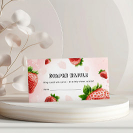Strawberry Baby Duwer Diaper Raffekarte Visitenkarte
