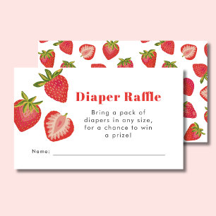 Strawberry Baby Duwer Diaper Raffle Begleitkarte
