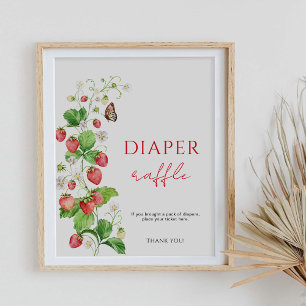 Strawberry Baby Duwer Diaper Raffle Poster