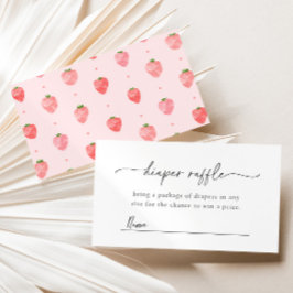 Strawberry Baby Duwer Windelwanner Raffelkarten Begleitkarte