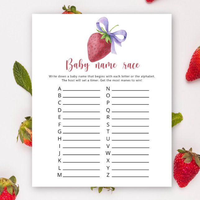Strawberry - Baby name race game (Von Creator hochgeladen)