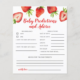 Strawberry Baby Predictions & Advice Card