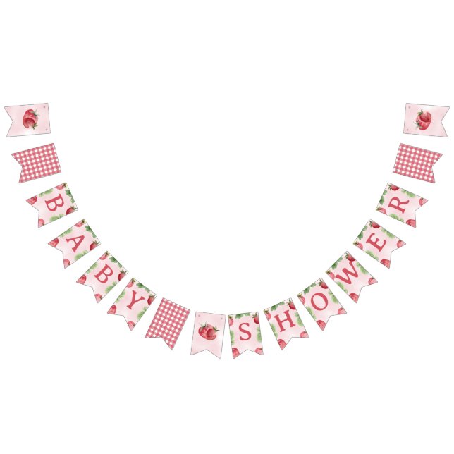 Strawberry Baby Showbanner Wimpelkette (Alle)