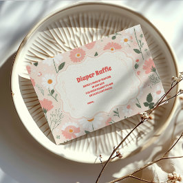 Strawberry Baby Shower Berry Diapper Raffle Begleitkarte