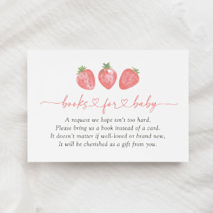 Strawberry Baby Shower Books for Baby Begleitkarte
