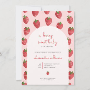 Strawberry Baby Shower Einladung