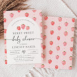 Strawberry Baby Shower Einladung | Berry Baby<br><div class="desc">Erdbeere Baby Dusche Einladung. Bereit,  von dir personalisiert zu sein!</div>
