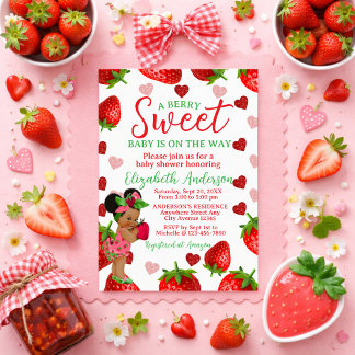 Strawberry Baby Shower Invitation, Berry Sweet Inv Einladung
